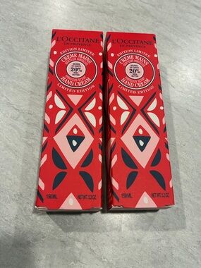 L'OCCITANE Red & Pink Limited Edition Hand Cream Boxes